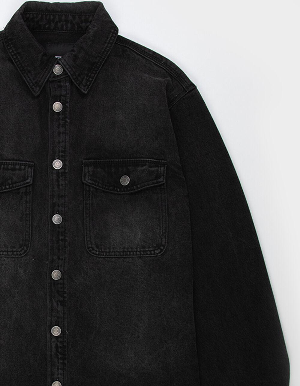 RSQ Mens Denim Overshirt - BLACK Product Image