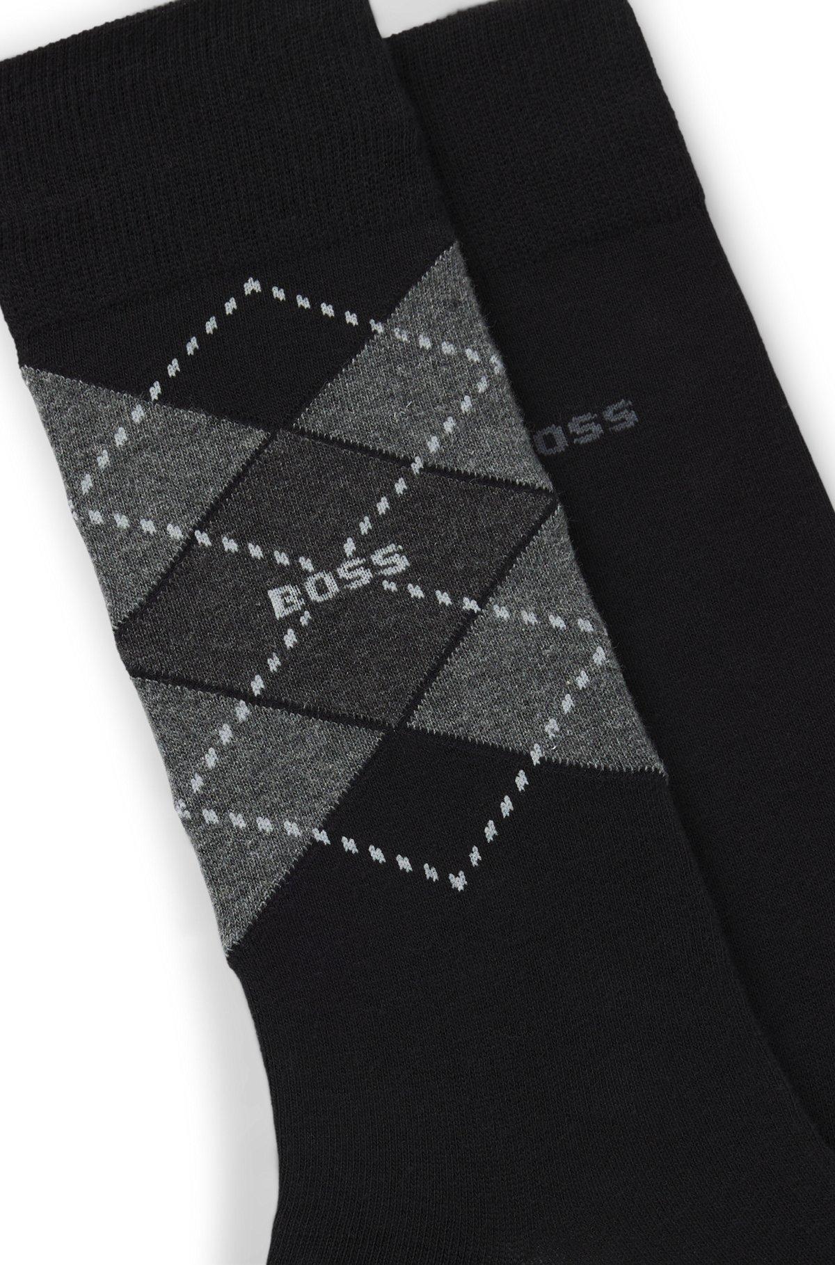 Two-pack of regular-length socks in a cotton blend Product Image
