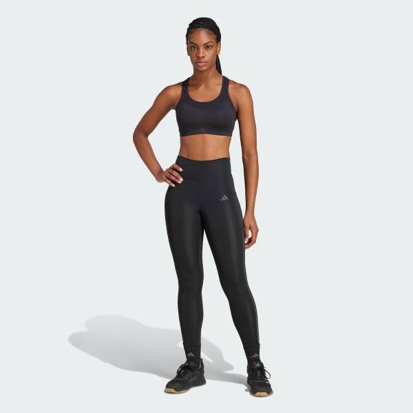 adidas Optime 3-Stripes Full-Length Leggings Black XS Womens Product Image