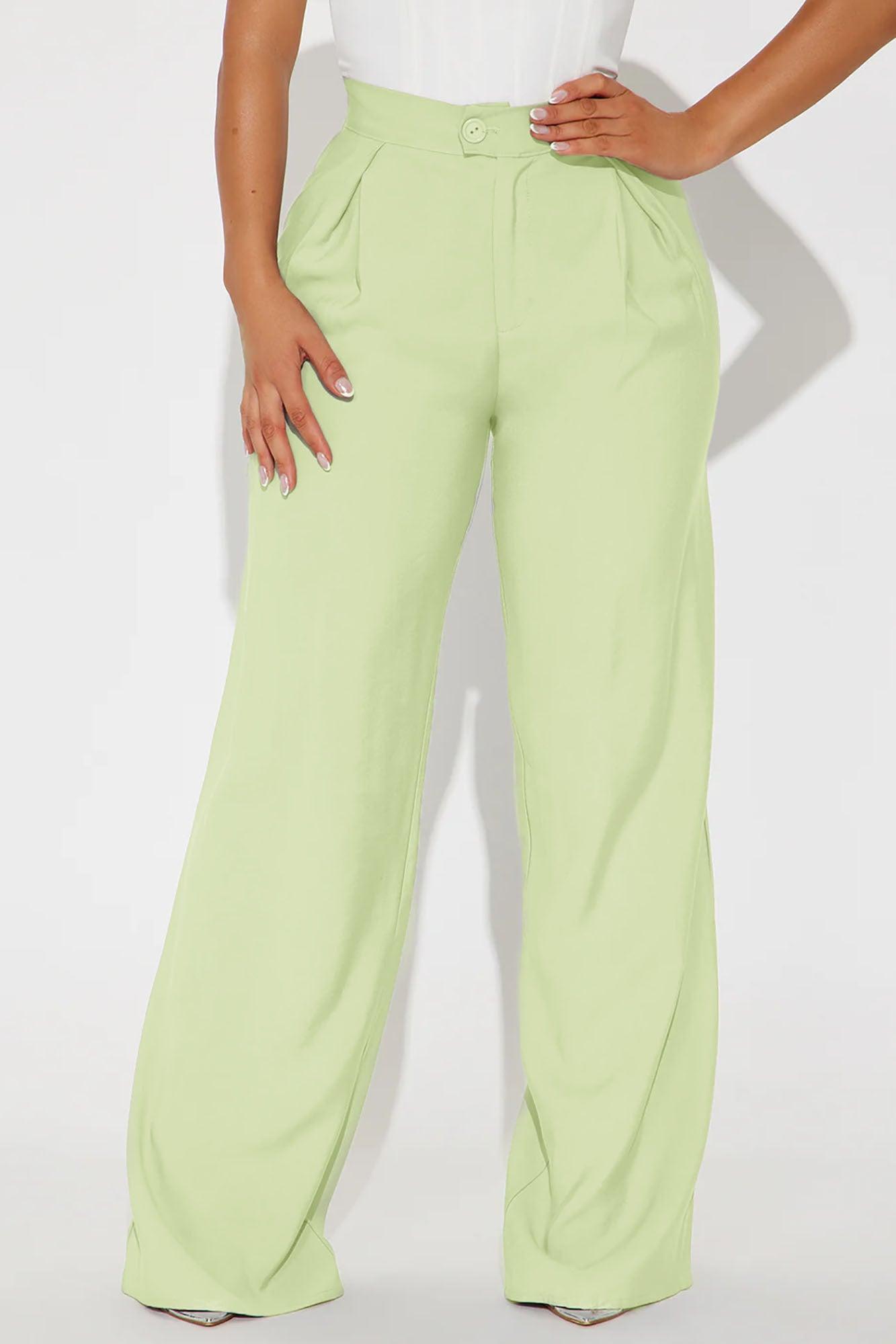 Got Carried Away Trouser - Lime Product Image