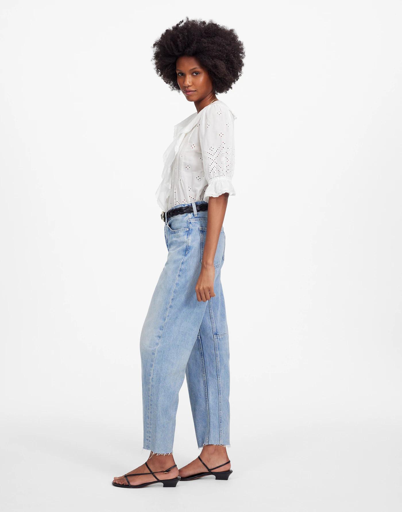 The Darted Barrel-Leg Jean Product Image