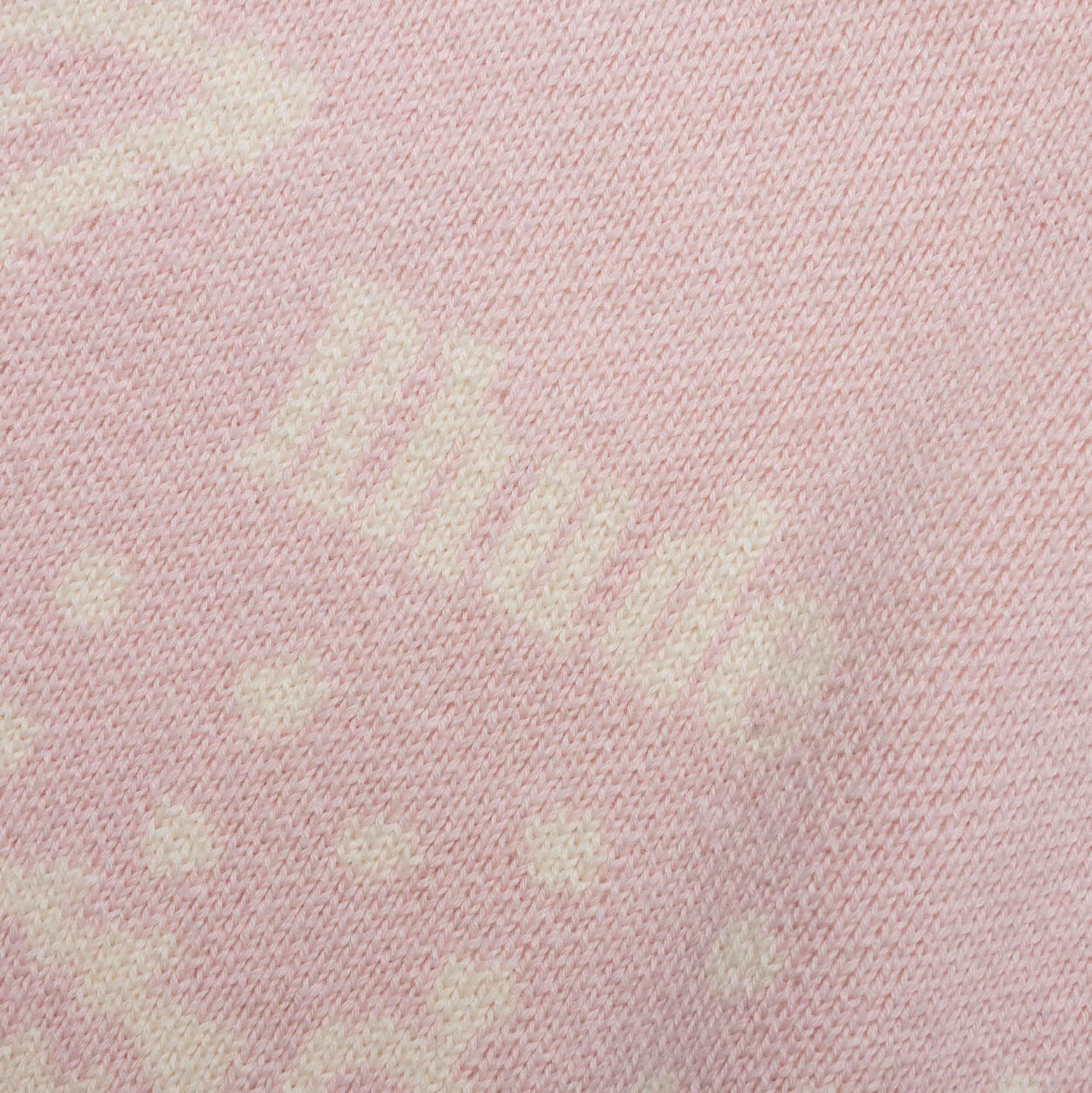 Knit Bandana Hoodie - Pink/White Male Product Image