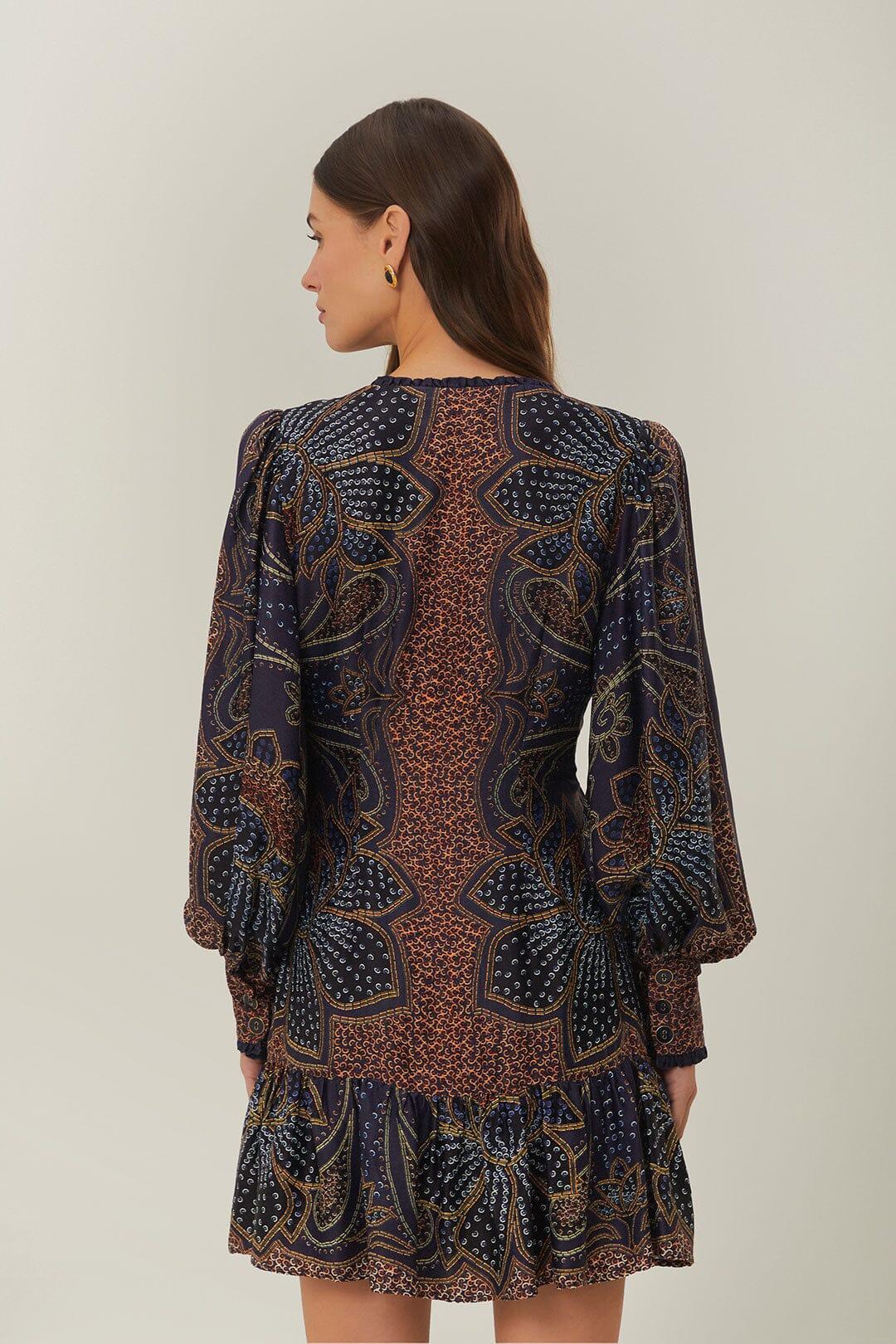 Blue Floral Glam LENZING™ ECOVERO™ Mini Dress Product Image