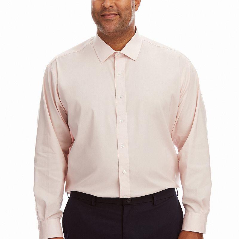 Big & Tall Haggar Premium Comfort Wrinkle Resistant Dress Shirt, Men's, Size: 18.5 34/5B, Pink Solid Product Image