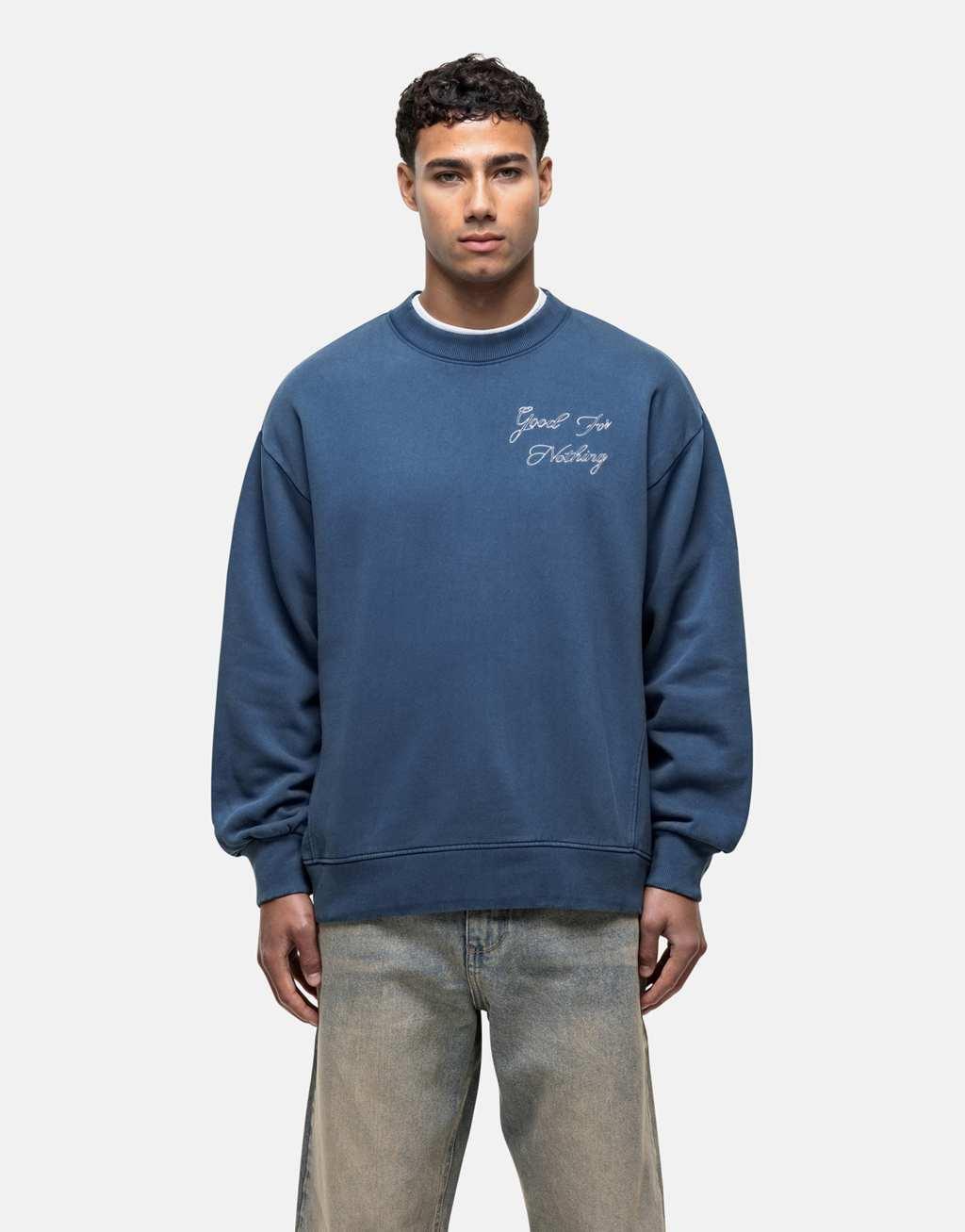 Good For Nothing imaginary graphic branded sweatshirt in gray blue Product Image