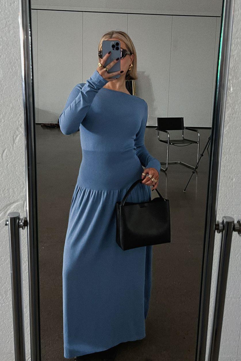 Knitted Waist Detail Maxi Dress Product Image