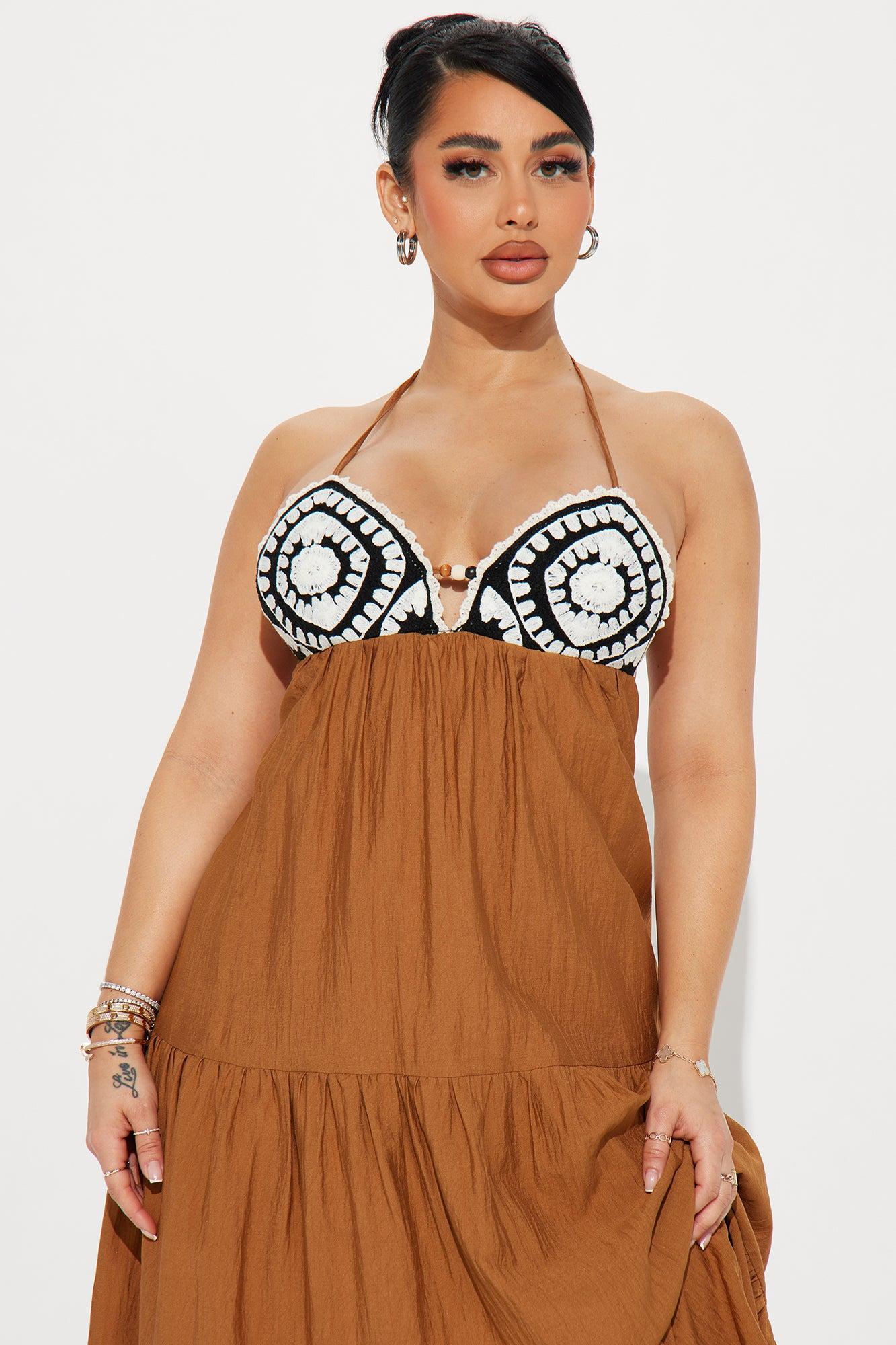 Maui Wowie Maxi Dress - Mocha/combo Product Image