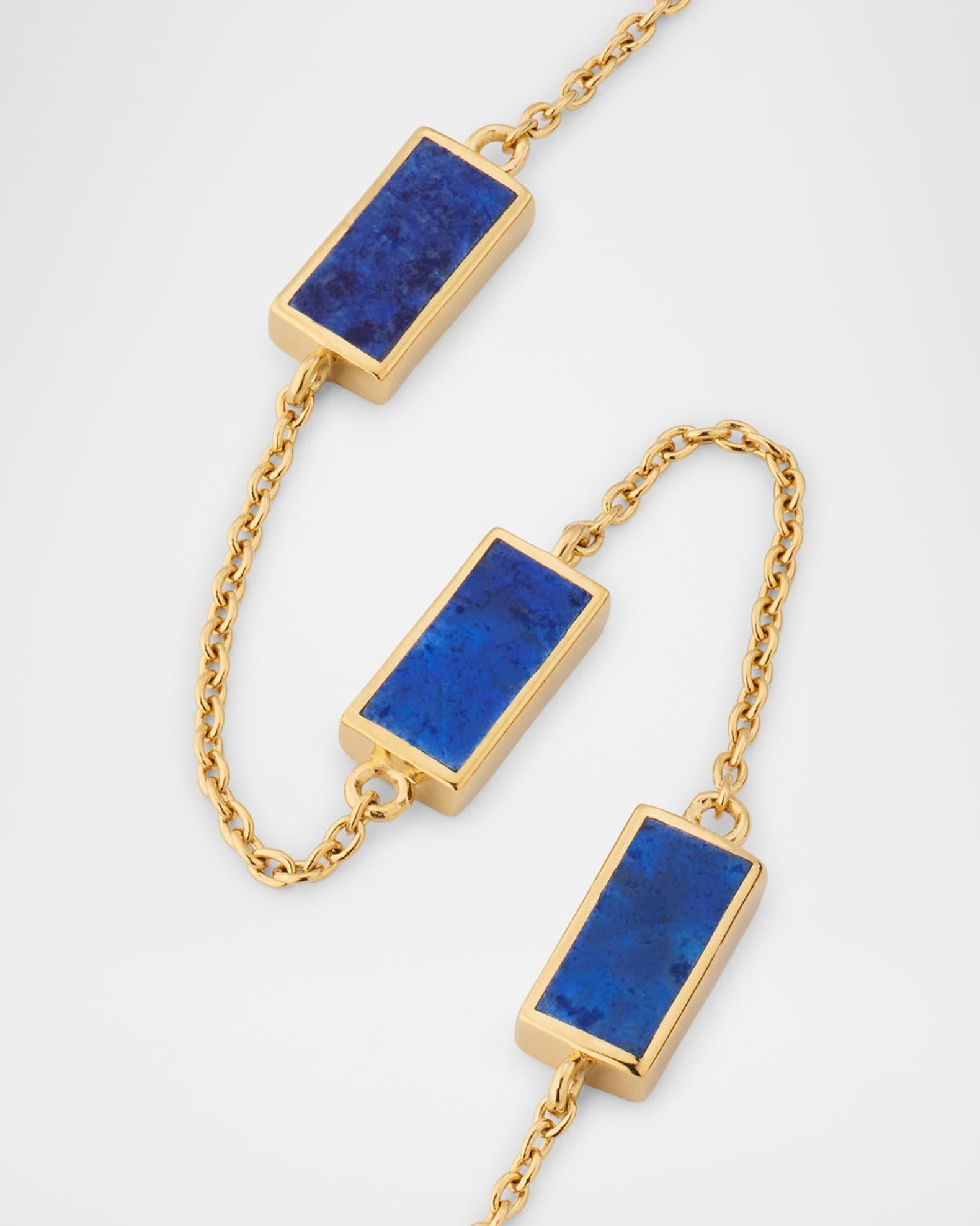 Three Station Rectangle Dash Necklace Product Image