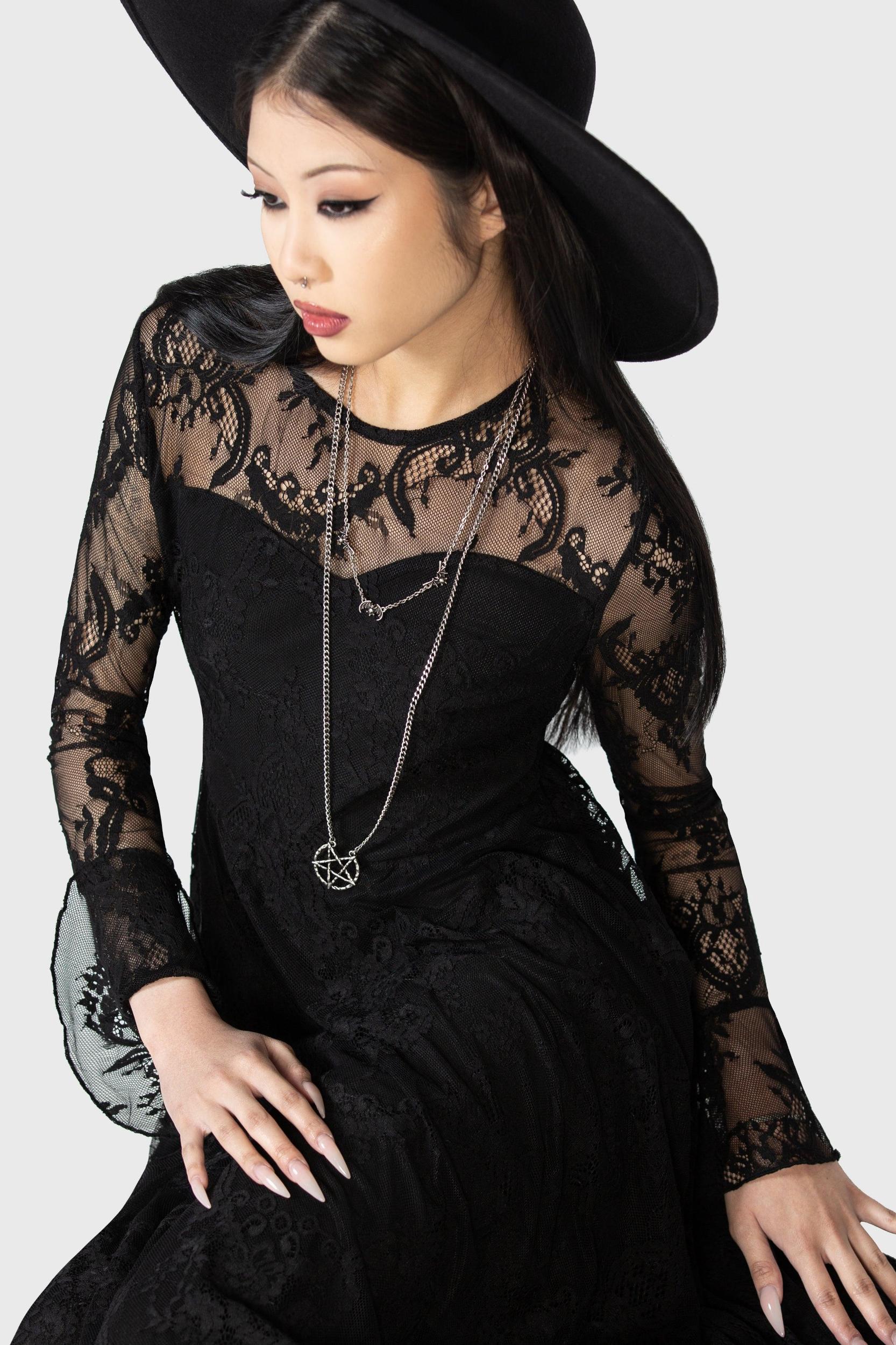 Shadow Figure Maxi Dress Female Product Image
