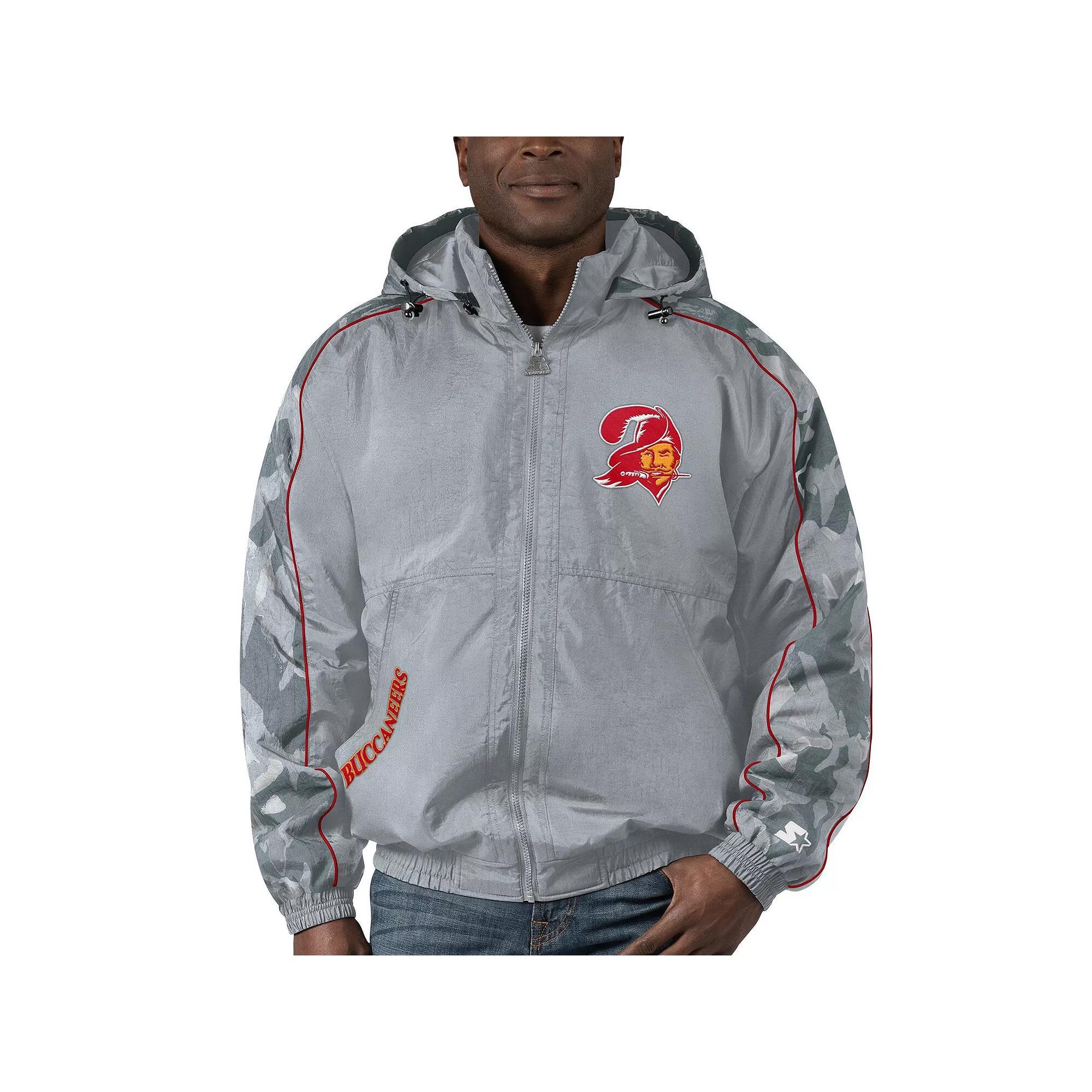 Men's Starter Gray Tampa Bay Buccaneers Thursday Night Gridiron Throwback Full-Zip Jacket, Size: XL, Grey Product Image