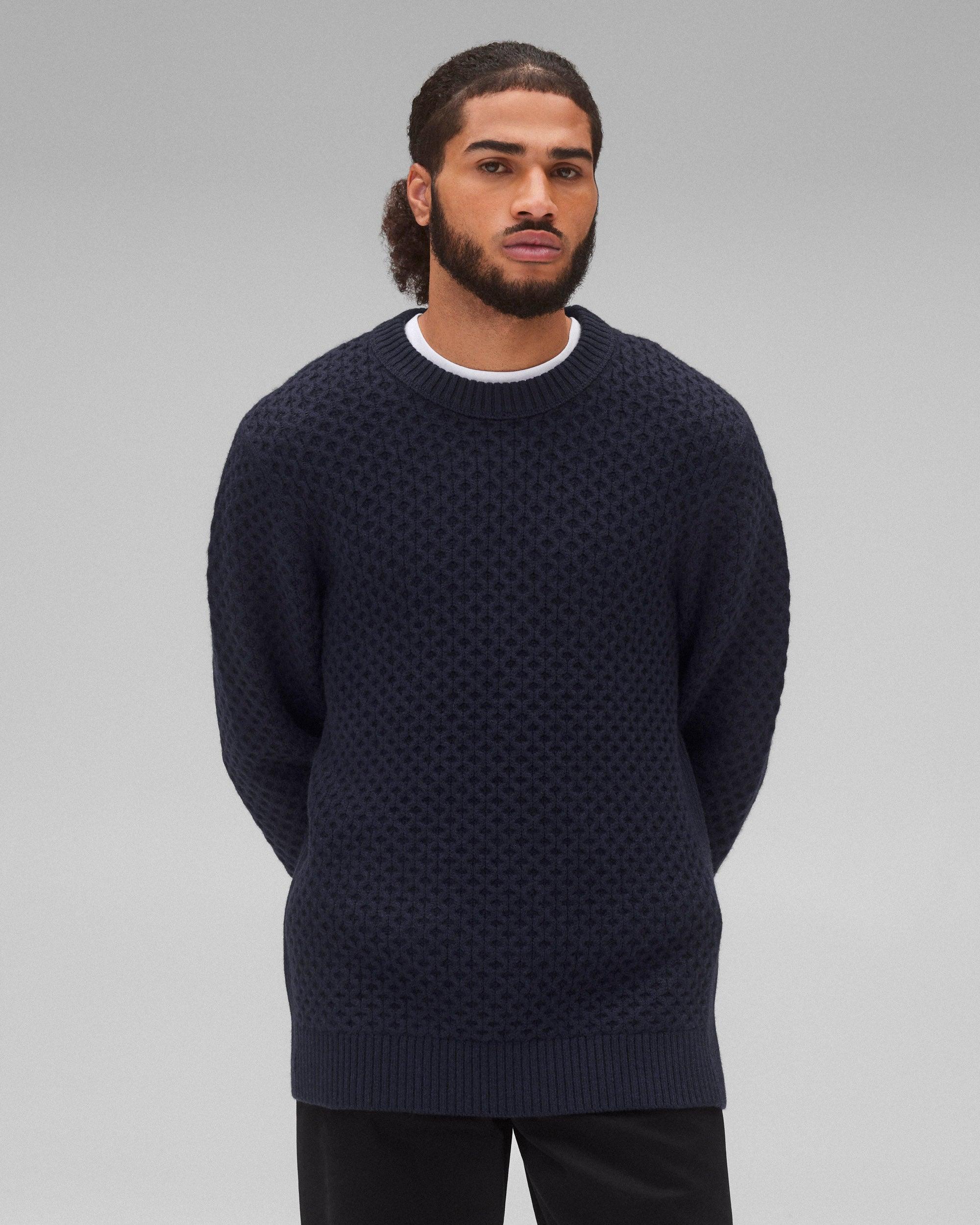 Merino Honeycomb Crewneck Male Product Image