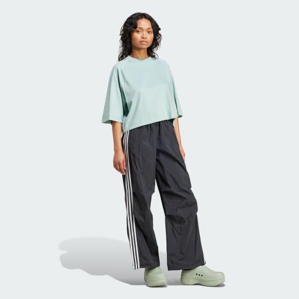 adidas 3-Stripes Woven Parachute Pants Black XS Womens Product Image