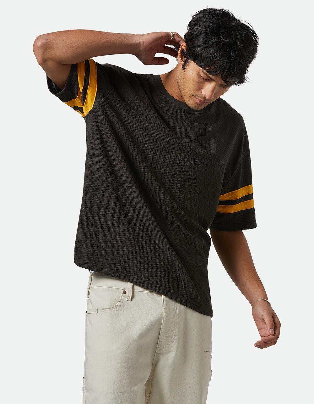 BRIXTON Vintage Mens Mesh Football Jersey - BLACK Product Image