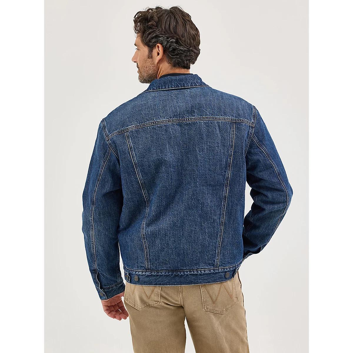 Men's Wrangler Retro® Sherpa Lined Western Denim Jacket | Men's JACKETS & OUTERWEAR | Wrangler® Product Image