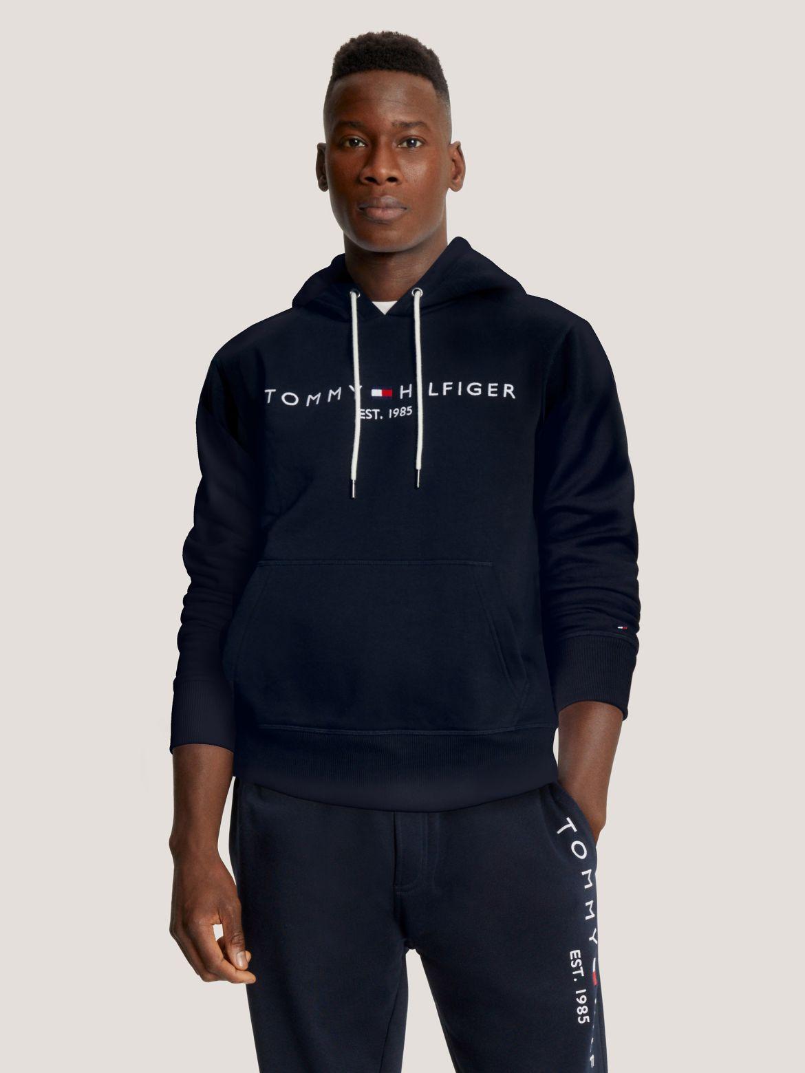 Men's Tommy Hilfiger Embroidered Logo Hoodie, Size: Small, Captain Product Image