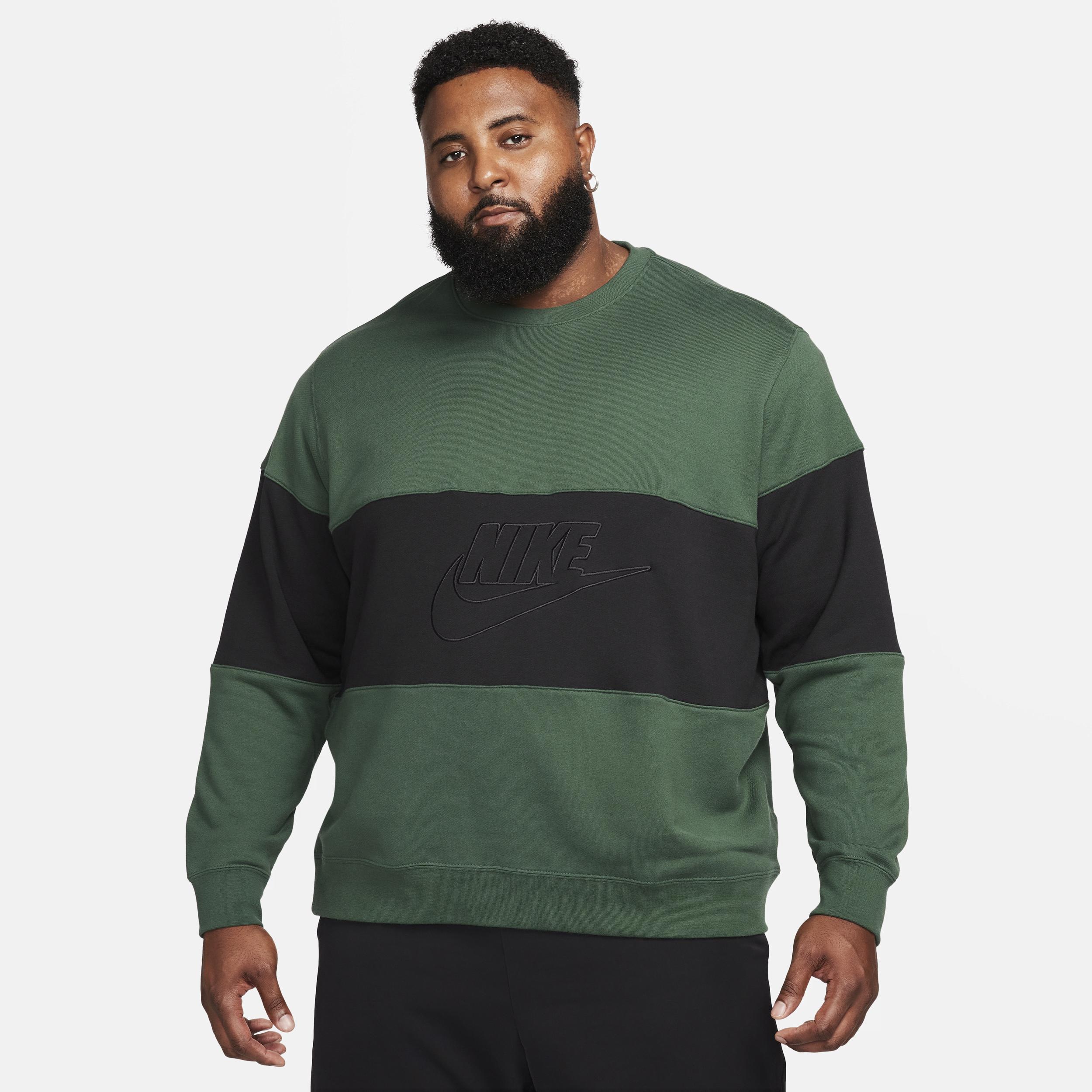 Nike Club Men's French Terry Color-Blocked Crew Product Image