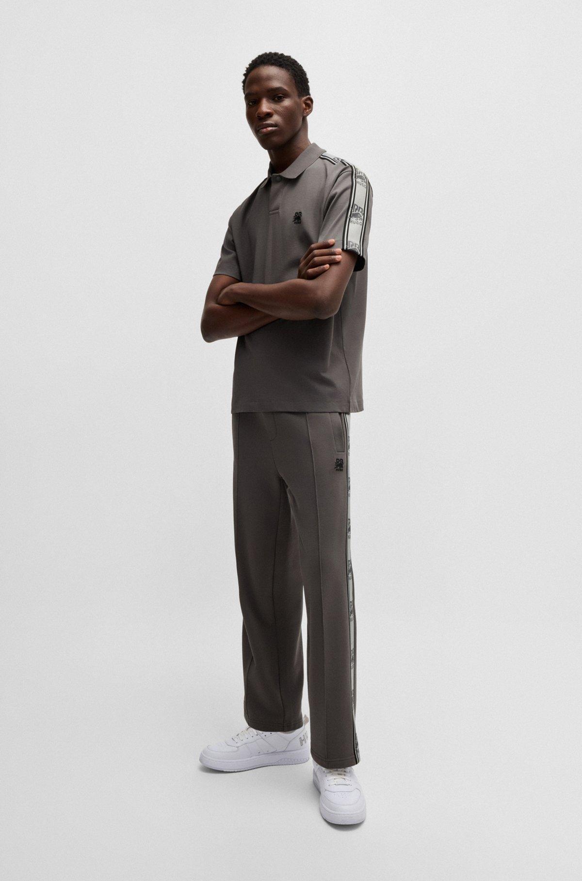 HUGO x RB cotton polo shirt with branded tape Product Image