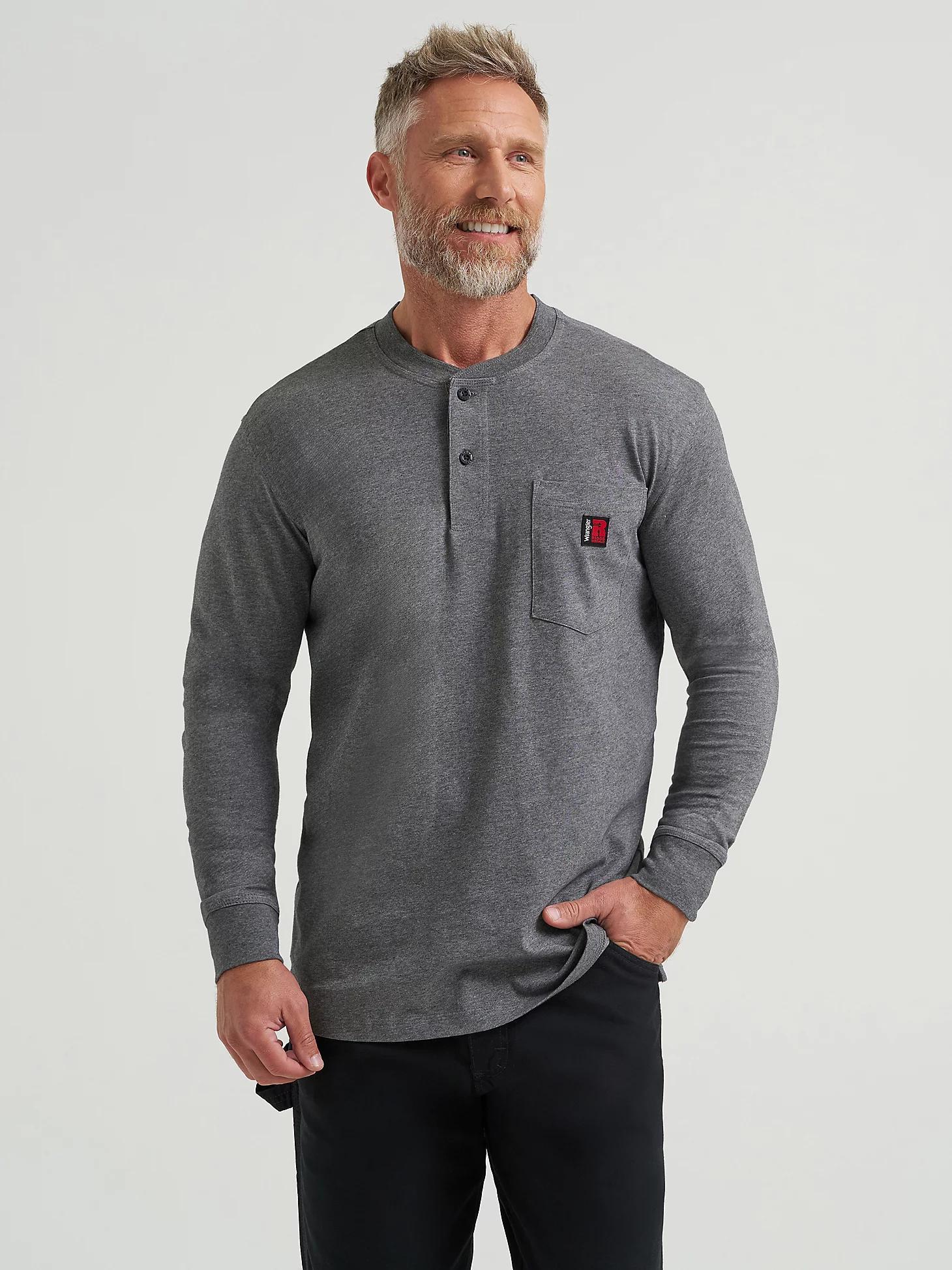 Wrangler® RIGGS Workwear® Long Sleeve Solid Henley | Men's SHIRTS | Wrangler® Product Image