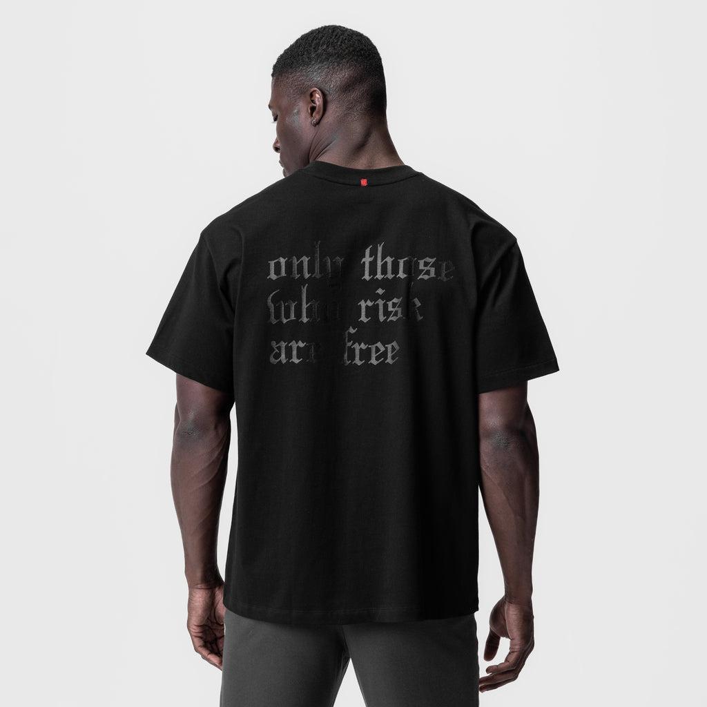 0797. Tech Essential™ Relaxed Tee - Black/Black "OTWR" Product Image