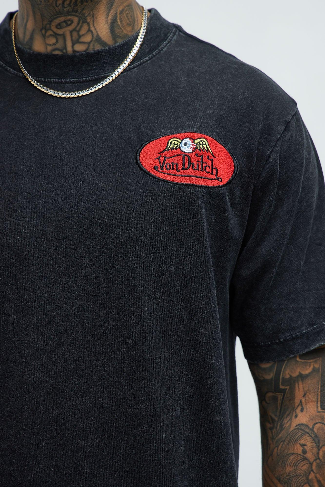 Von Dutch Patch Short Sleeve Tee - Black Wash Product Image