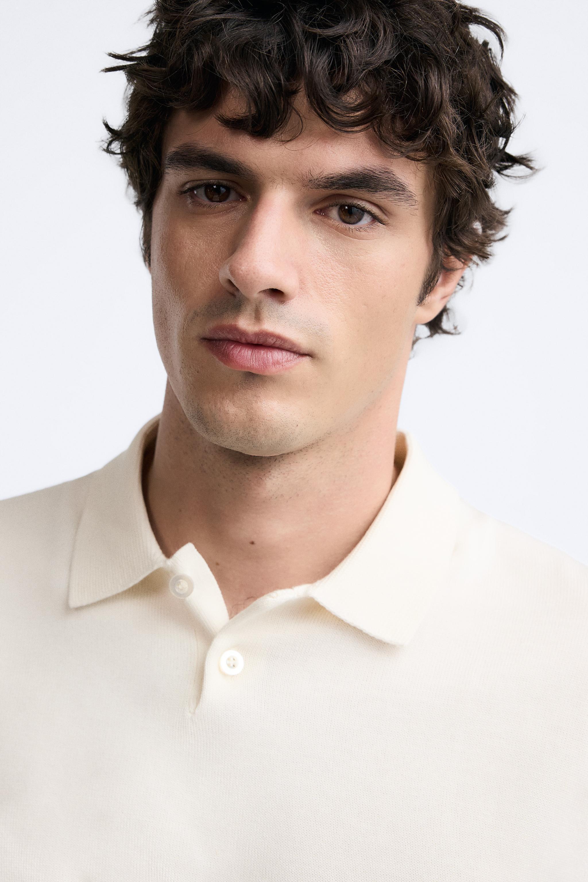 COTTON - SILK BLEND KNIT POLO Product Image