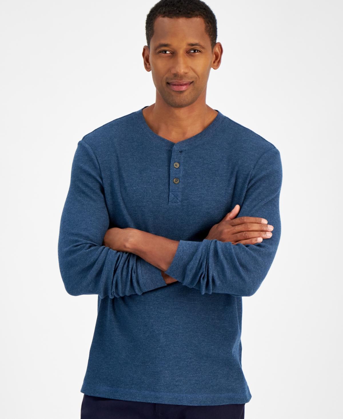 Club Room Mens Thermal Long Sleeve Henley, Created for Macys Product Image
