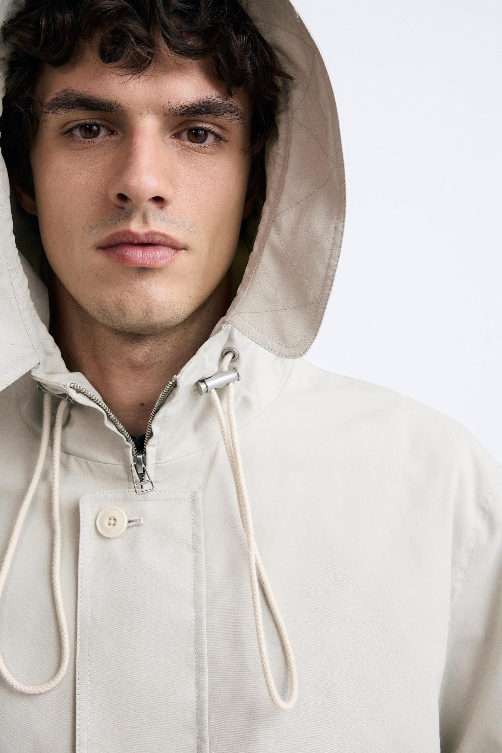 COTTON JACKET WITH HOOD Product Image
