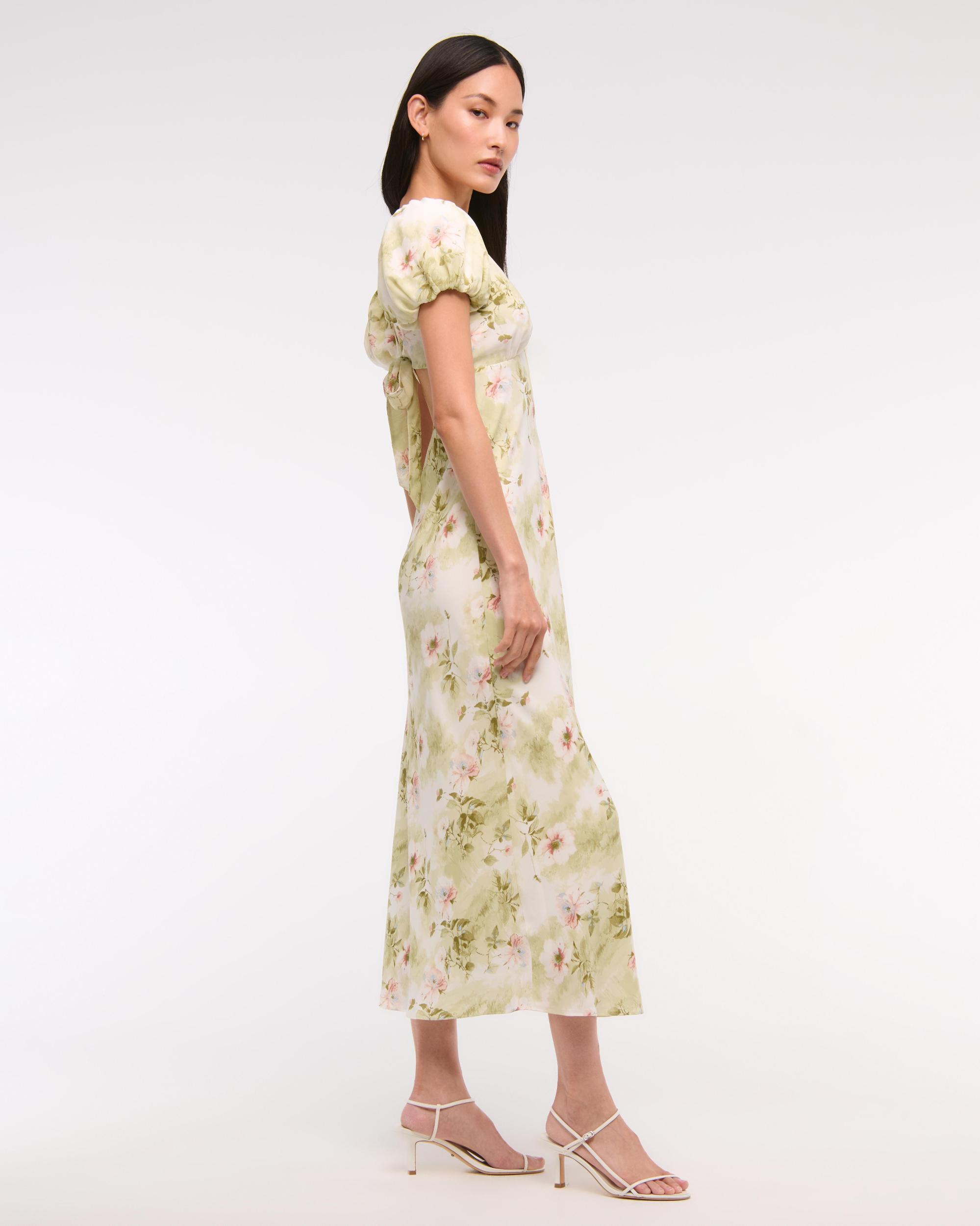 Puff Sleeve Midi Dress Product Image
