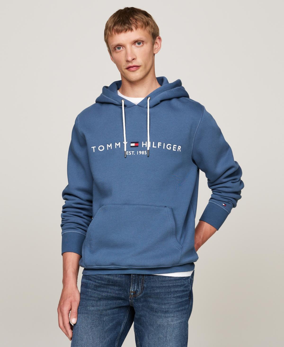 Men's Tommy Hilfiger Embroidered Logo Hoodie, Size: Small, Captain Product Image