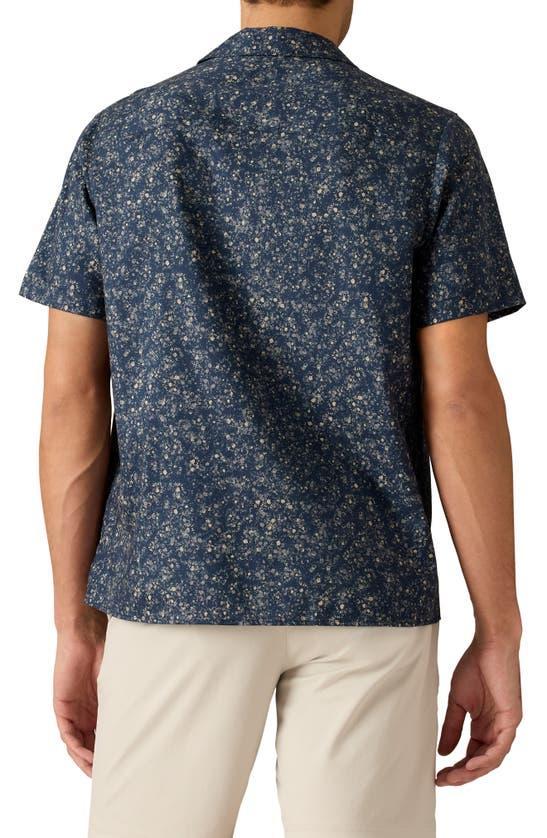 RHONE Floral Stretch Twill Camp Shirt In Navy Floral Print Product Image