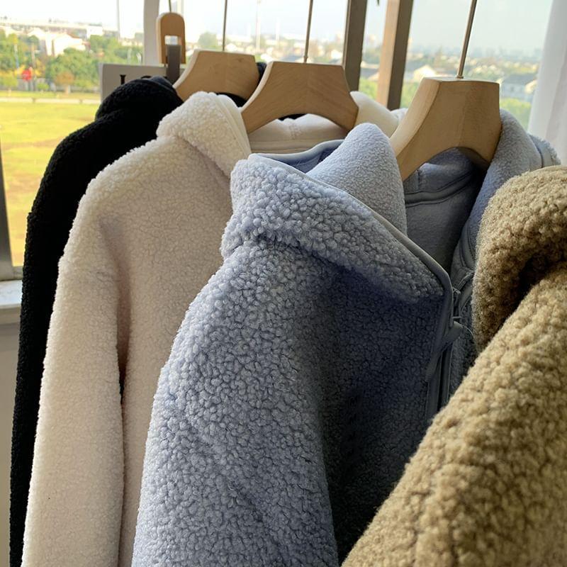 Two Way Fleeced Zip Hoodie Product Image