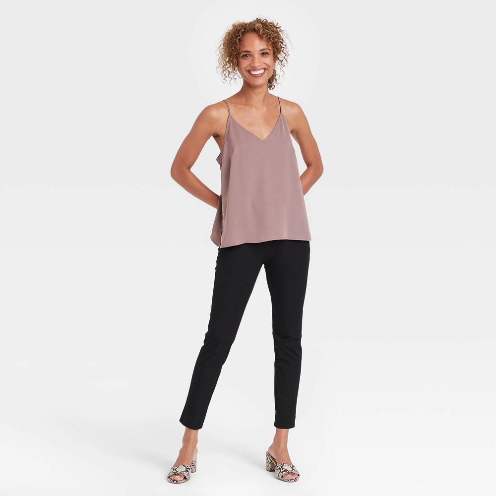 Womens High-Rise Skinny Ankle Pants - A New Day Black 16 Product Image