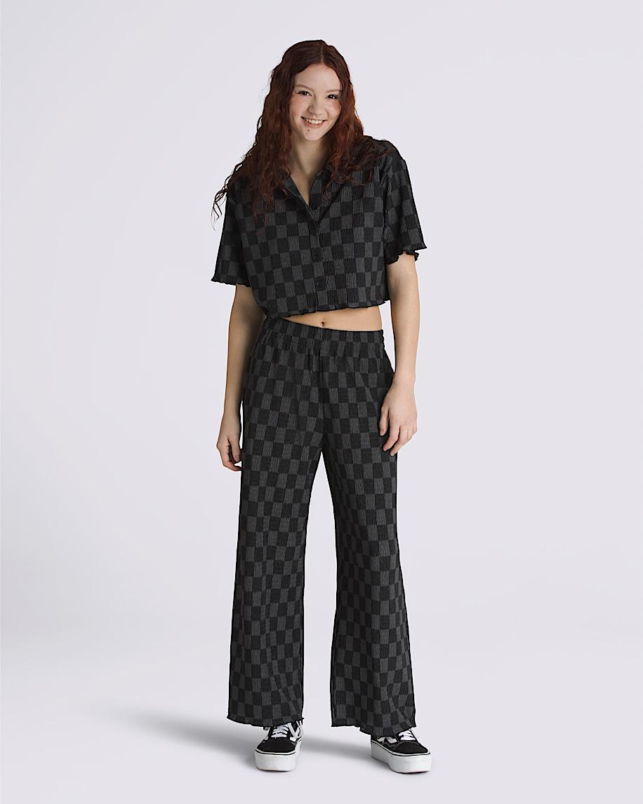 Wren Checkerboard Shirt in Black| Vans US Product Image