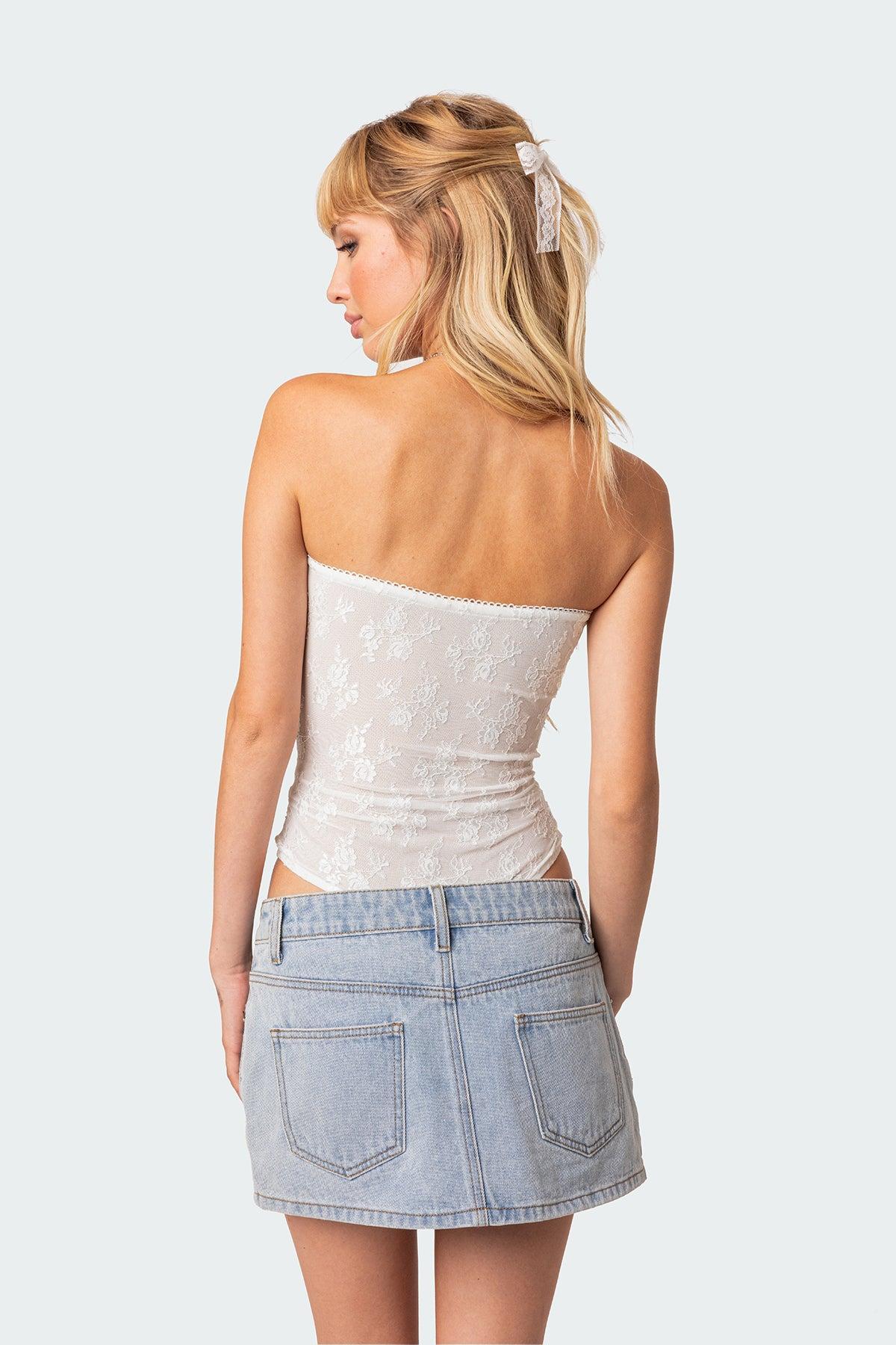 Alina Sheer Lace Bodysuit Product Image