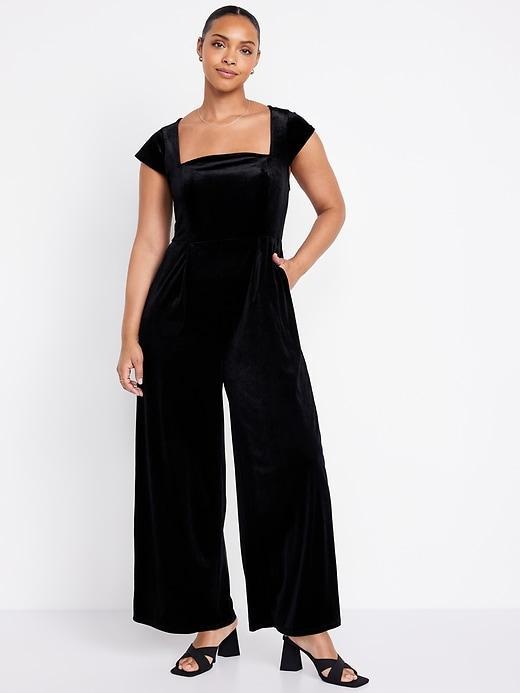 Fit &amp; Flare Satin Jumpsuit Product Image