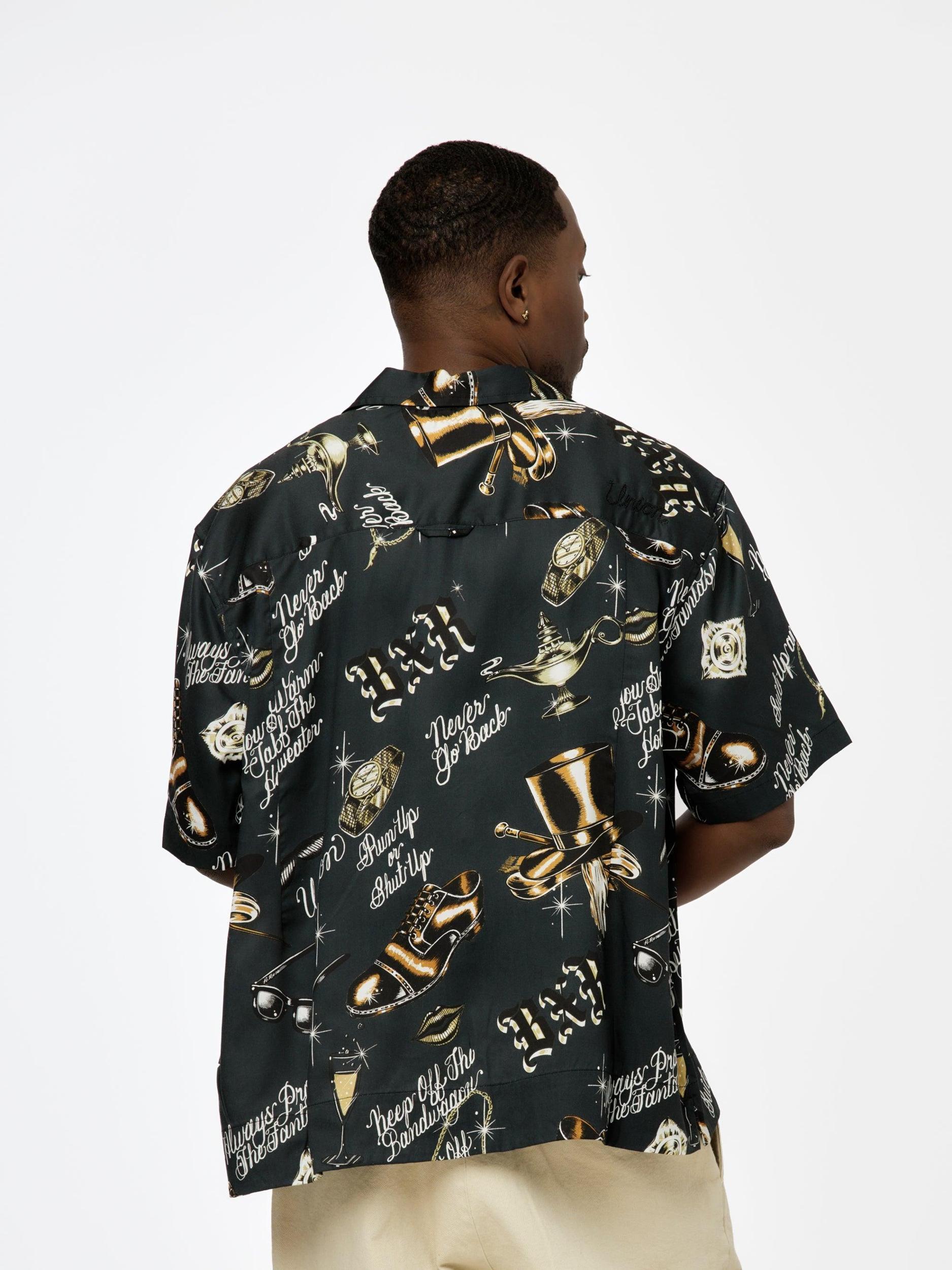 BXR + UNION GENTS OF DESIRE S/S BUTTON UP SHIRT (Black) Product Image