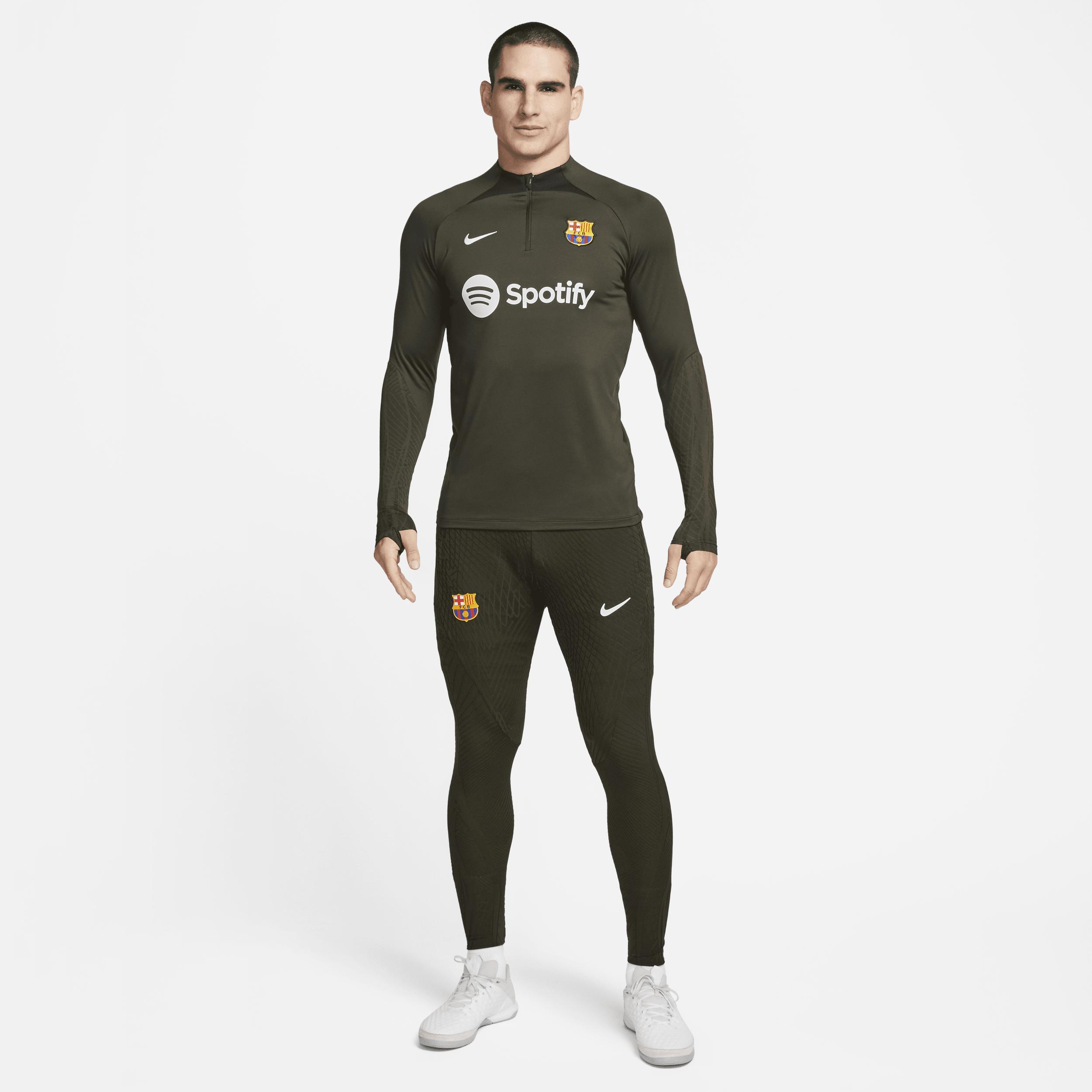 Men's Nike Olive Barcelona 2023/24 Strike Drill Performance Raglan Quarter-Zip Long Sleeve Top, Size: 2XL, Bar Team Product Image