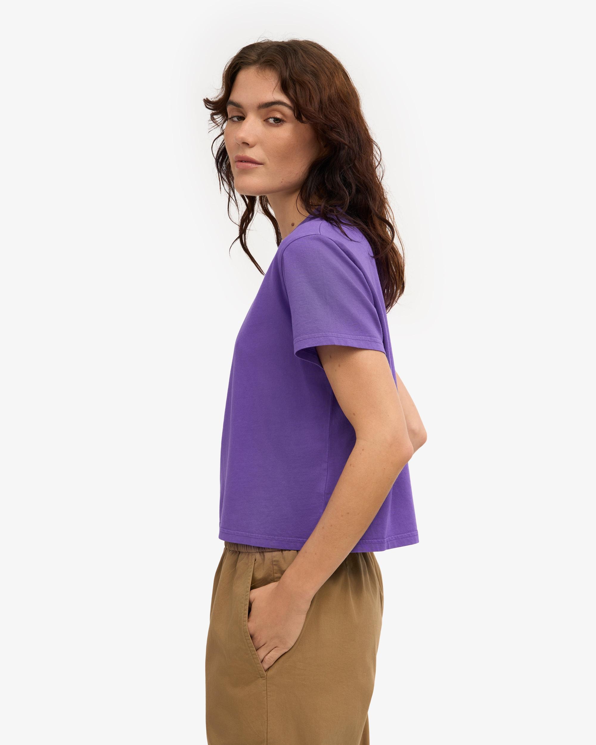 Organic Boxy Crop Tee - Lava Grey Product Image