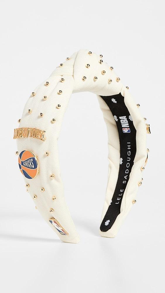 Lele Sadoughi Lele x Brooklyn Nets Embroidered Headband | Shopbop Product Image