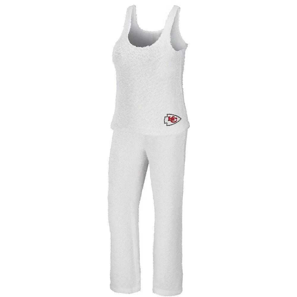 Women's WEAR by Erin Andrews Cream San Francisco 49ers Cozy Scoop Neck Tank Top & Pants Sleep Set, Size: XL, Beige Product Image