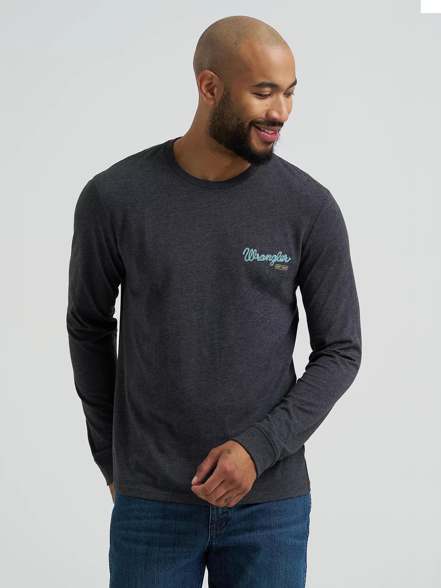 Women's Wrangler Western Back Graphic Reg Fit Tee in Cement Heather Product Image