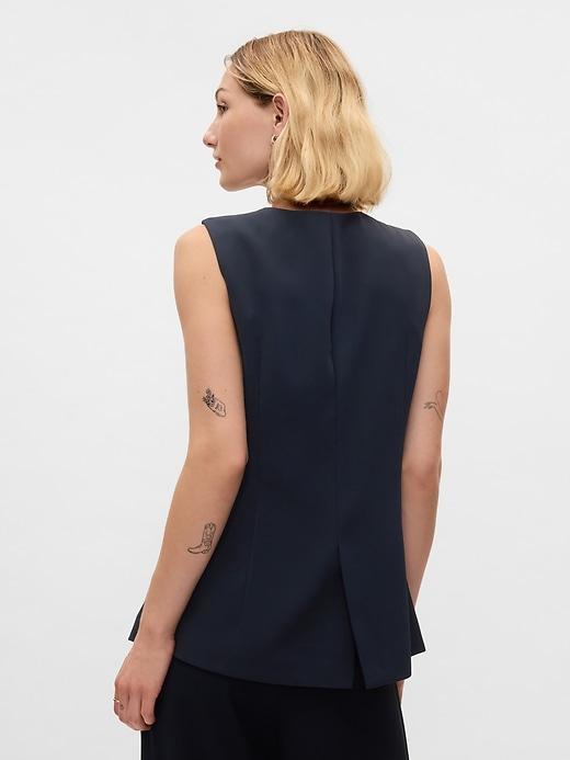 Longline Twill Vest Product Image