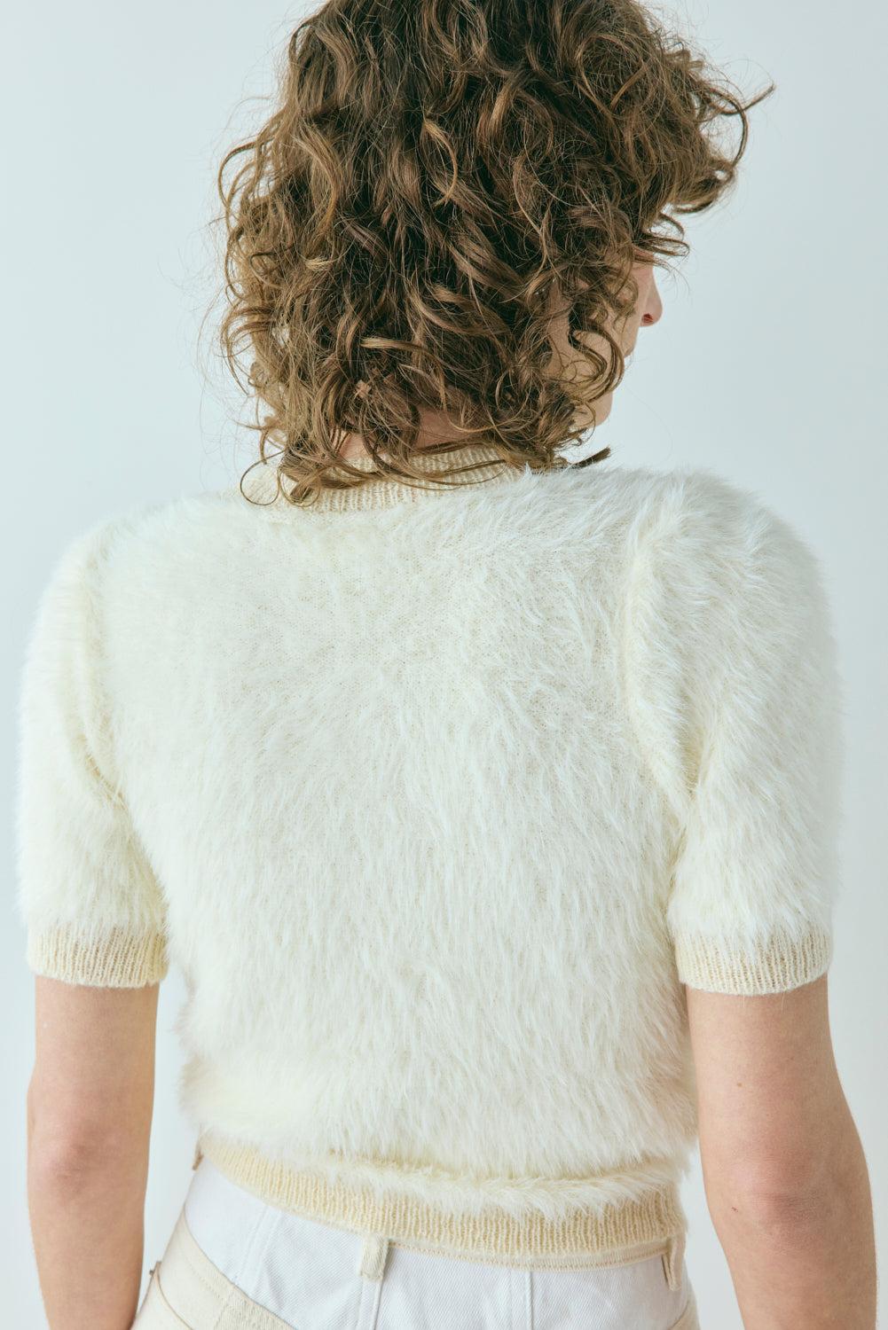 Tess Knit Top Cream Product Image