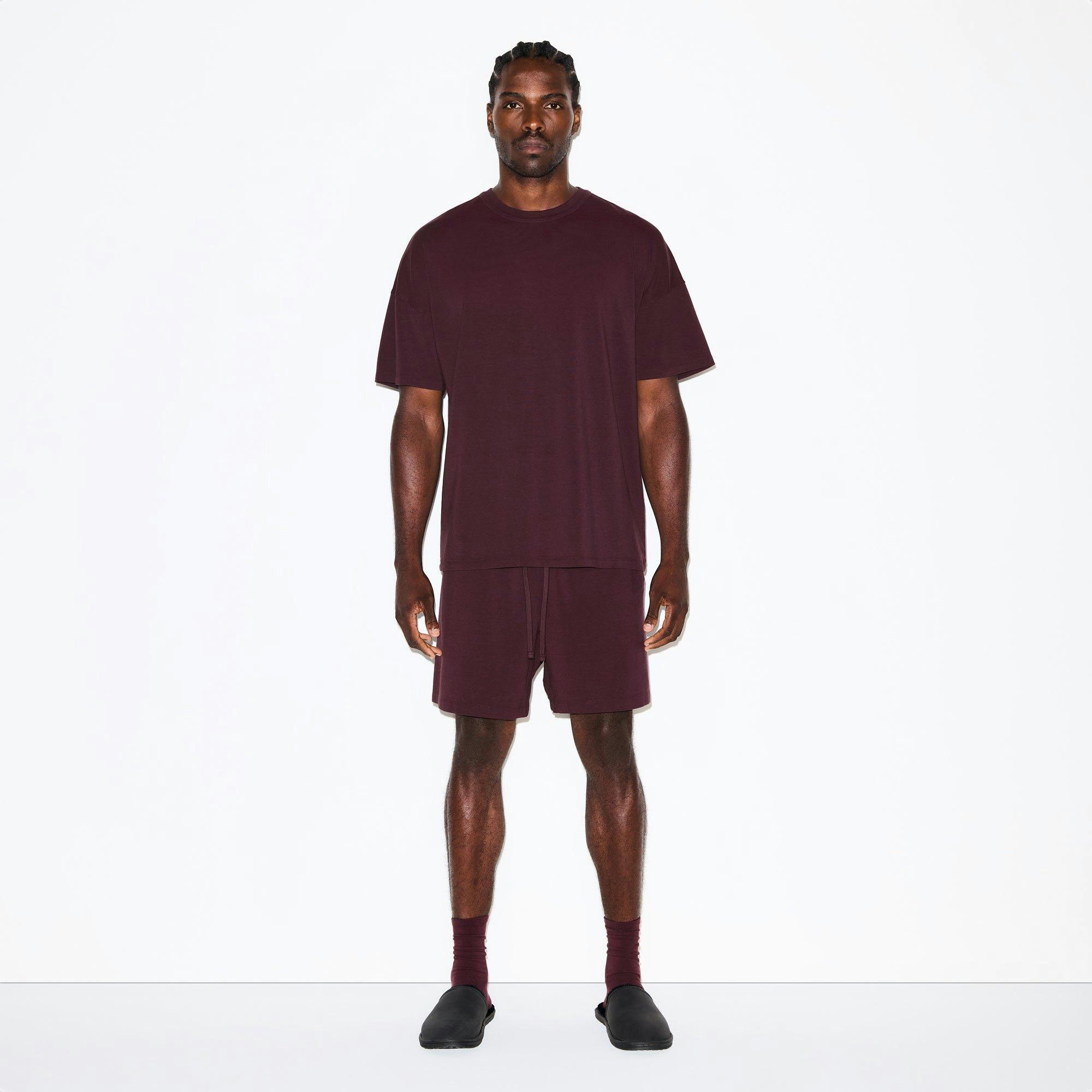 HEAVYWEIGHT COTTON MENS RELAXED T-SHIRT | DARK AMETHYST Product Image