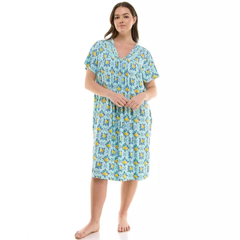 Plus Size Croft & Barrow® Luxe Lush Sleep Gown, Women's, Size: 3XL, Tiasa Tile Product Image