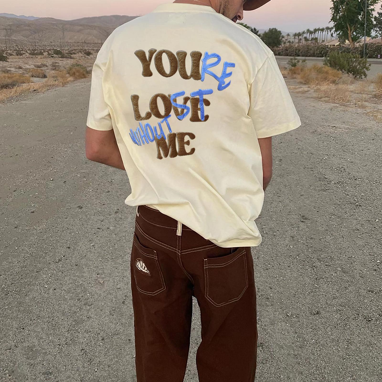 Your Lost Without Me Puff Print Graphic Cotton T-Shirt Product Image