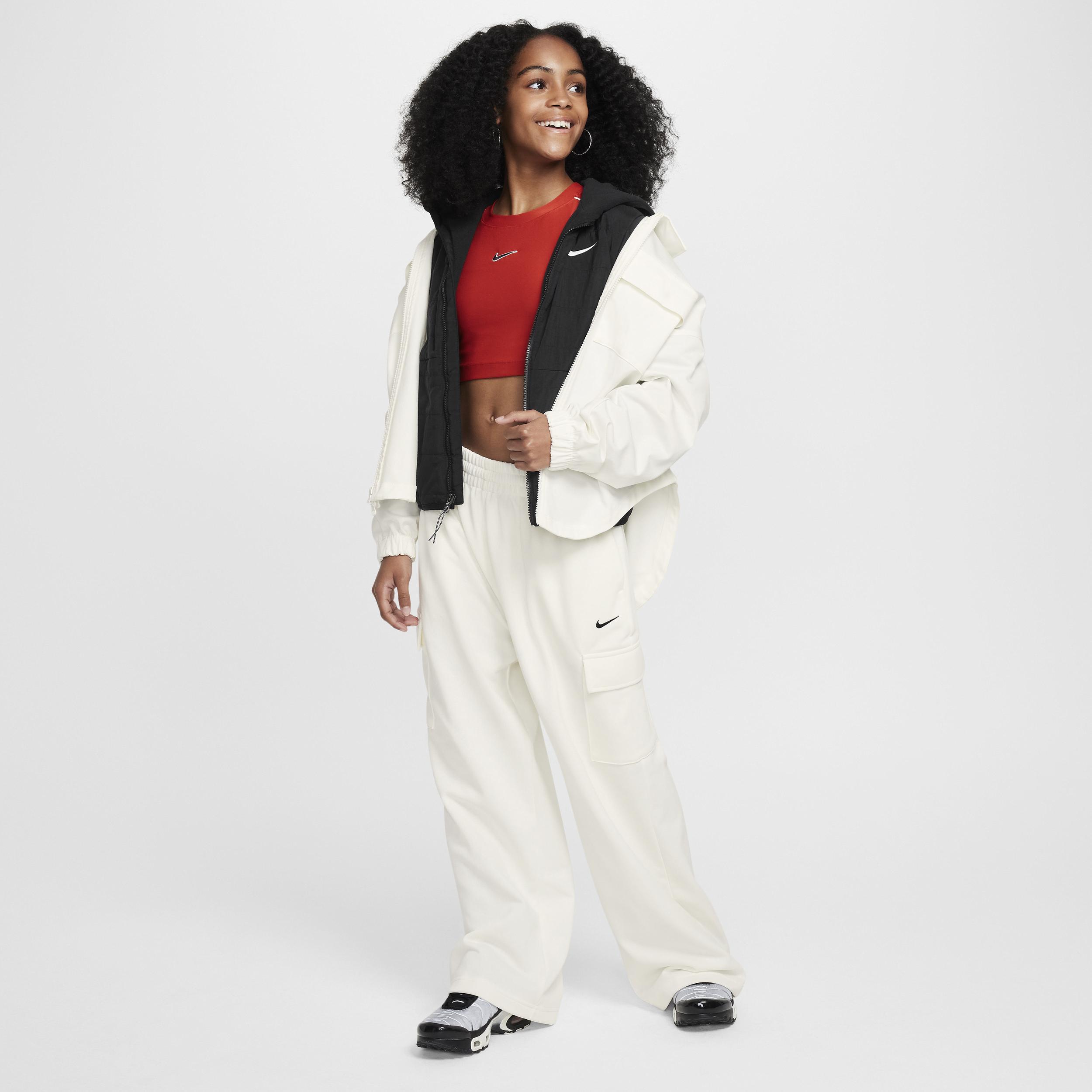 Nike Kids' Dri-FIT Oversize French Terry Cargo Sweatpants in Sail at Nordstrom, Size Xs Product Image