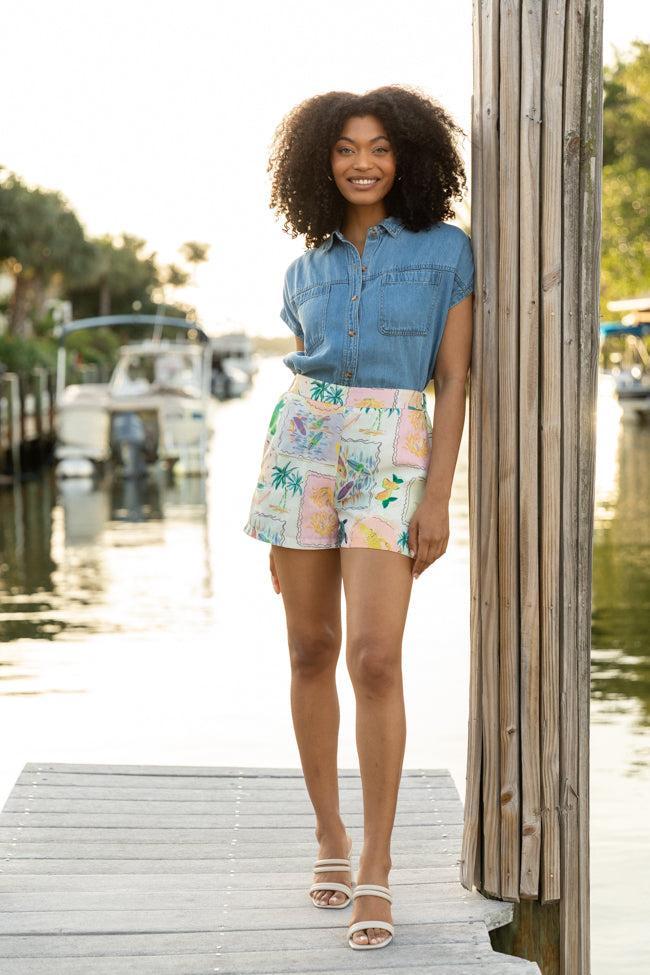 Iconic Tropical Vacation Printed Shorts SALE Product Image