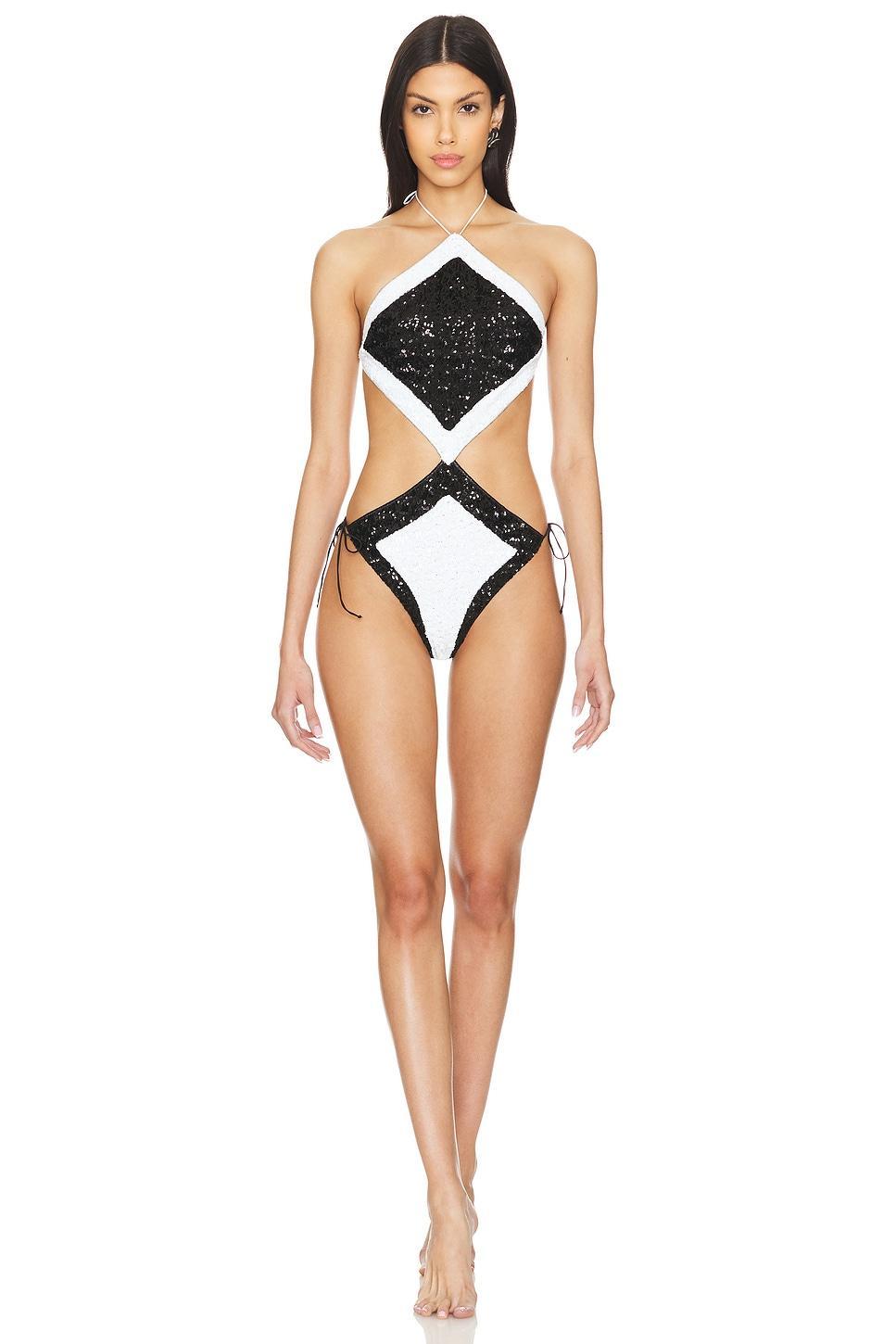Paillettes Bicolor Diamond Maillot Product Image