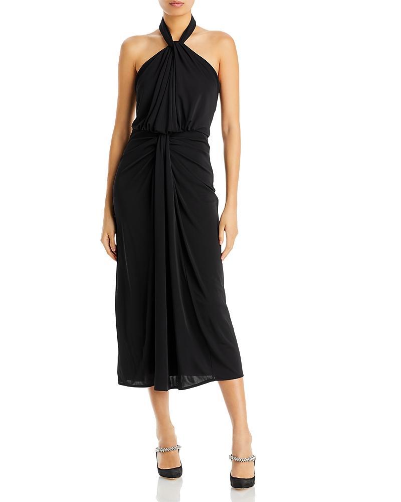 Womens Kaily Draped Halter Maxi Dress Product Image